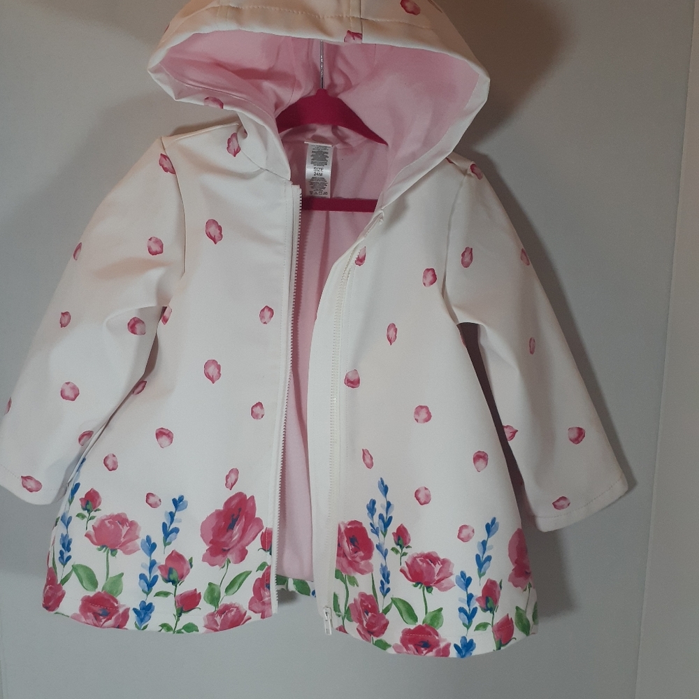 3pc Little Me Girls Hooded Raincoat Outfit - Picture 2 of 7